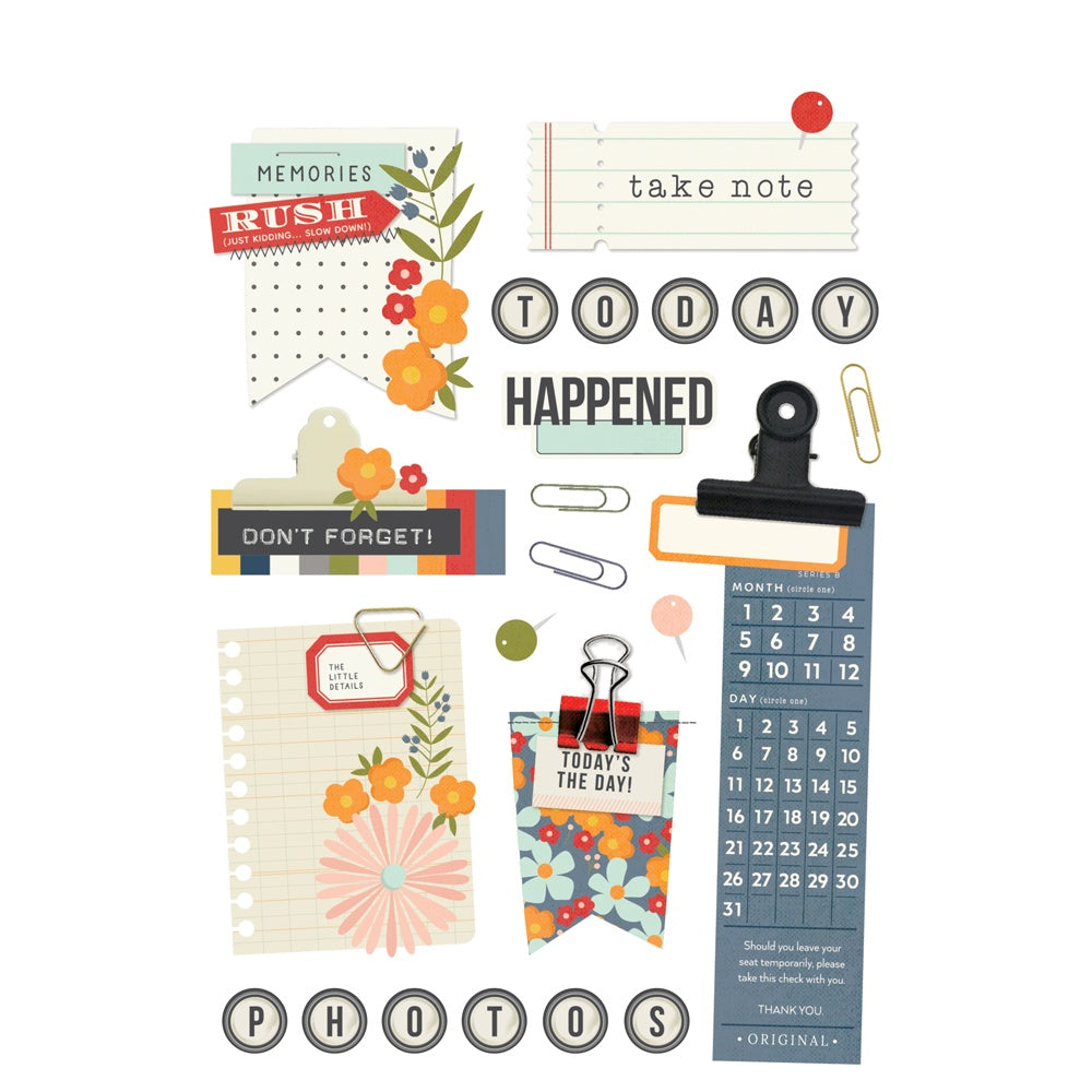 Simple Stories Sticker Book 8/Sheets-For The Record