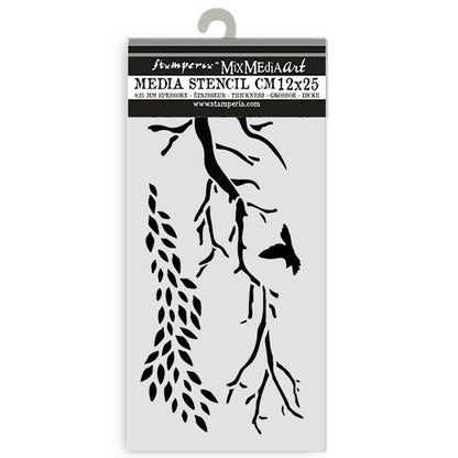 Stamperia Stencil 4.72"X9.84"-Create Happiness Dewdrops Branches