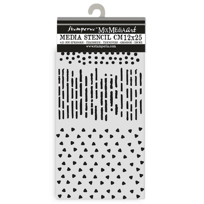 Stamperia Stencil 4.72"X9.84"-Create Happiness Dewdrops Patterns