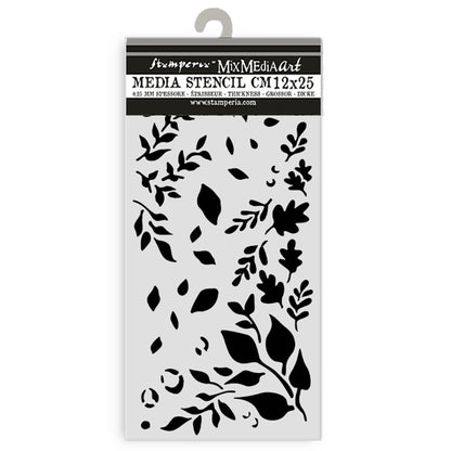 Stamperia Stencil 4.72"X9.84"-Create Happiness Dewdrops Big Leaves