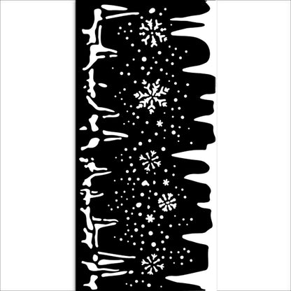 Stamperia Stencil 4.72"X9.84"-Create Happiness Snowflakes And Ice