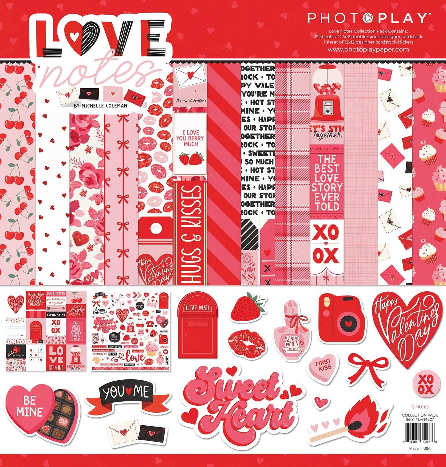 PhotoPlay Collection Pack 12"X12"-Love Notes