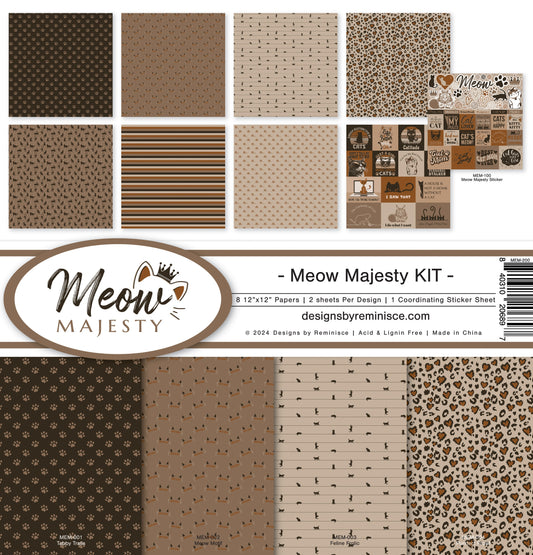 Reminisce Collection Kit 12"X12"-Meow Majesty