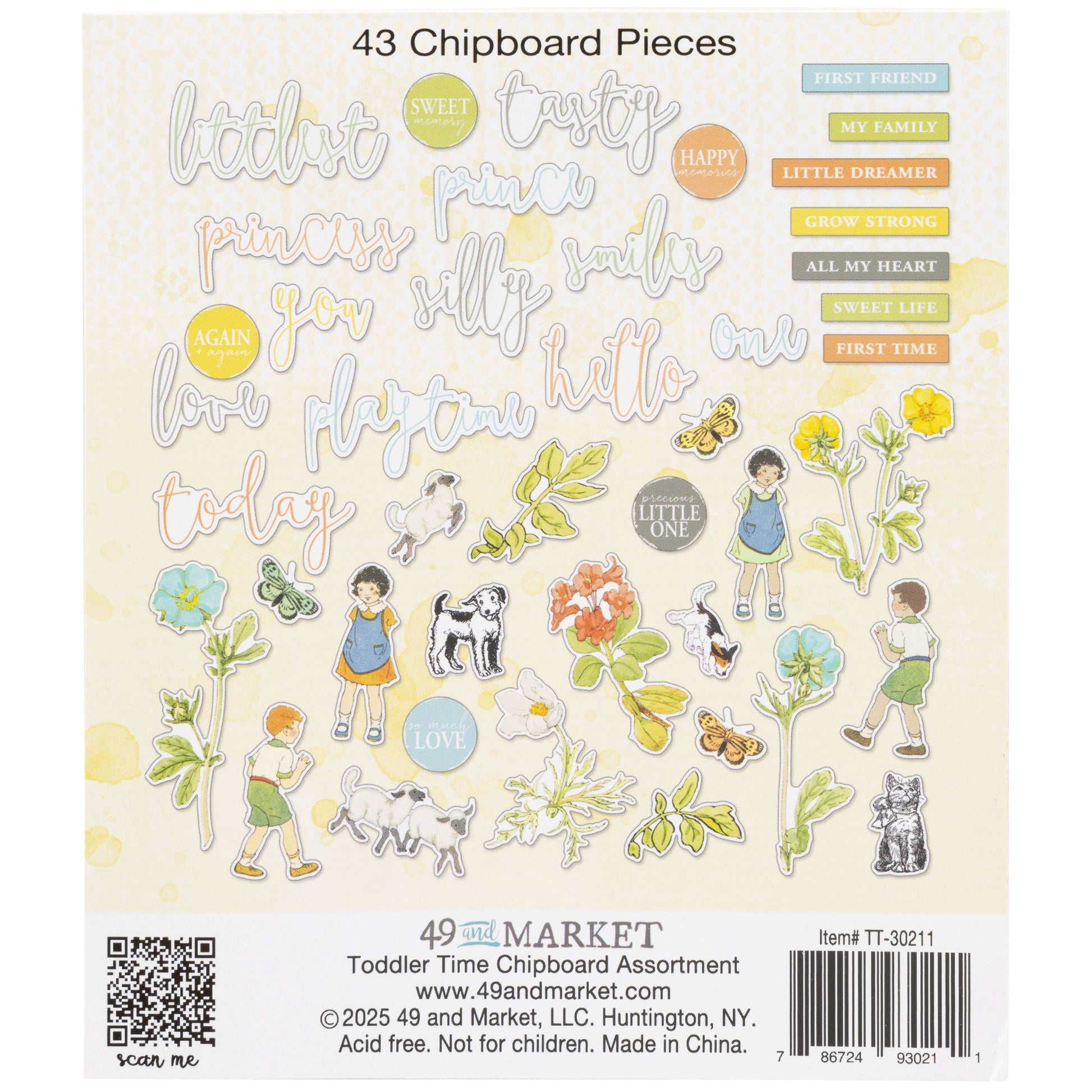 49 And Market Chipboard Set-Toddler Time