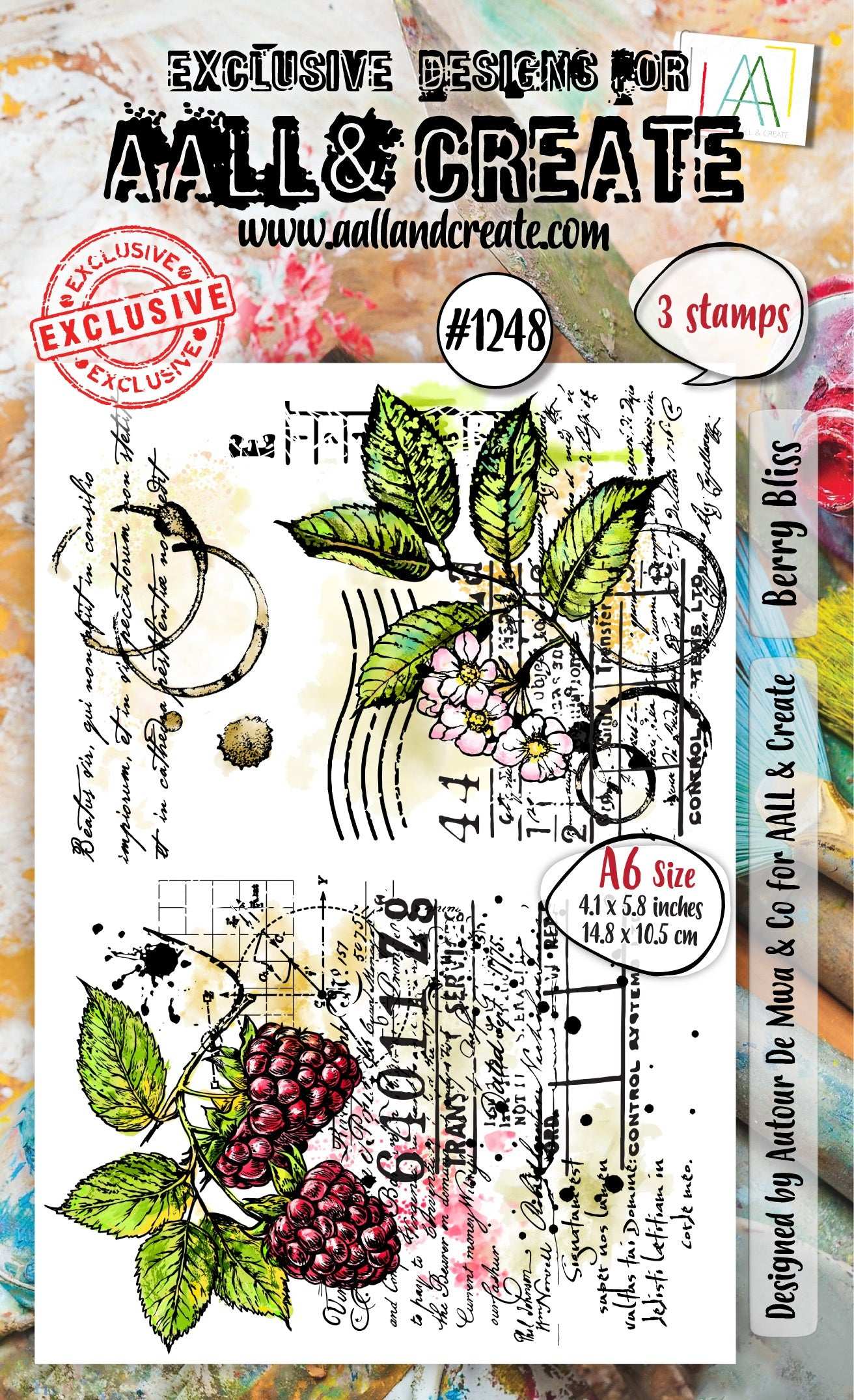 AALL And Create A6 Photopolymer Clear Stamp Set-Berry Bliss