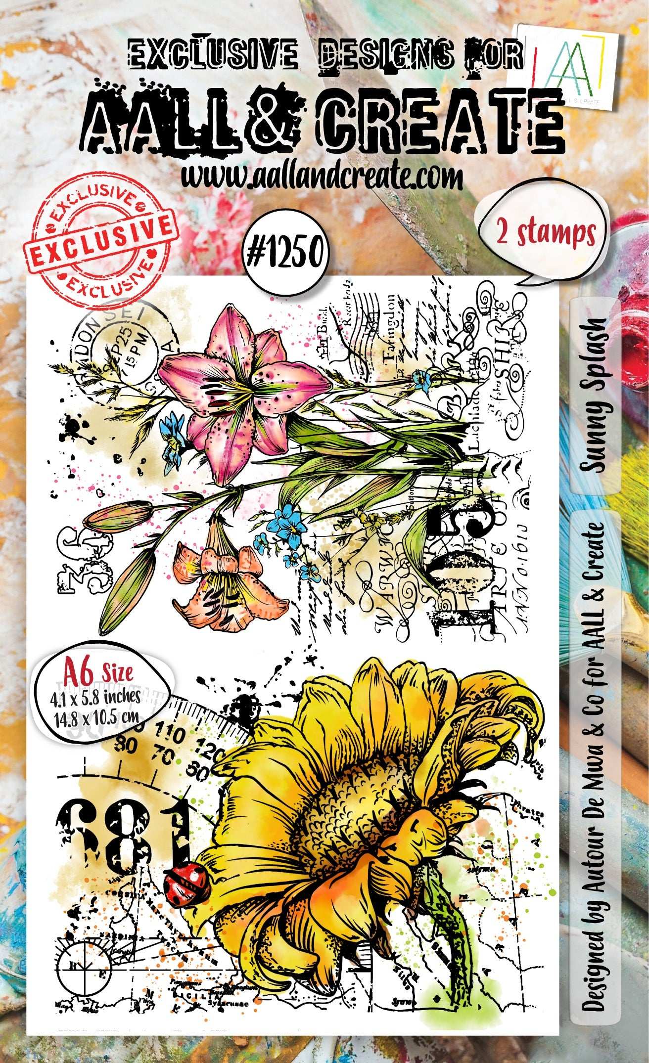 AALL And Create A6 Photopolymer Clear Stamp Set-Sunny Splash