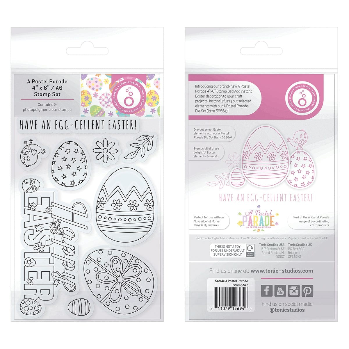 Tonic Studios A6 Stamp Set-A Pastel Parade
