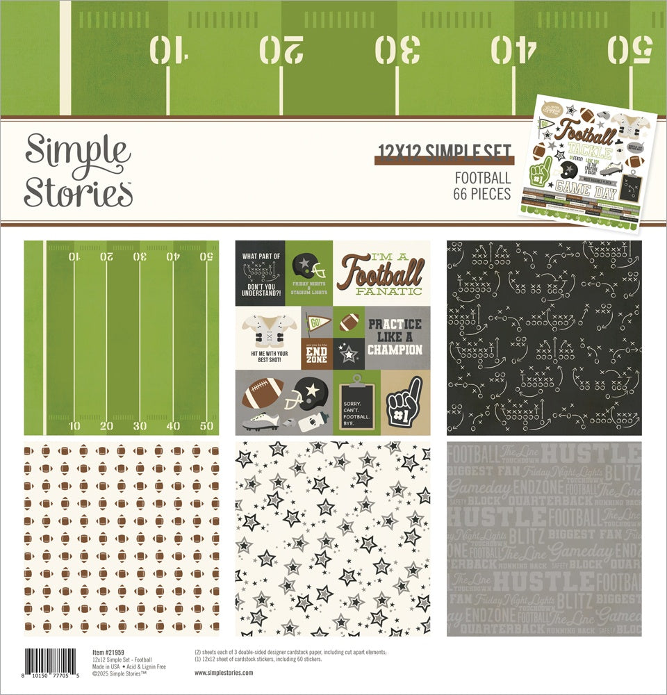 Simple Stories Collection Kit 12"X12"-Football