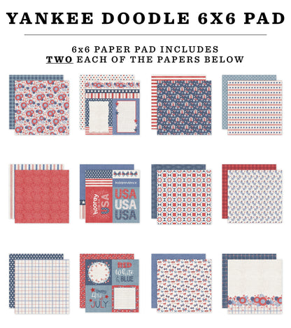 Echo Park Double-Sided Paper Pad 6"X6"-Yankee Doodle