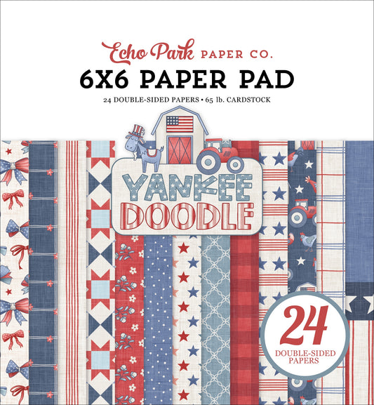 Echo Park Double-Sided Paper Pad 6"X6"-Yankee Doodle