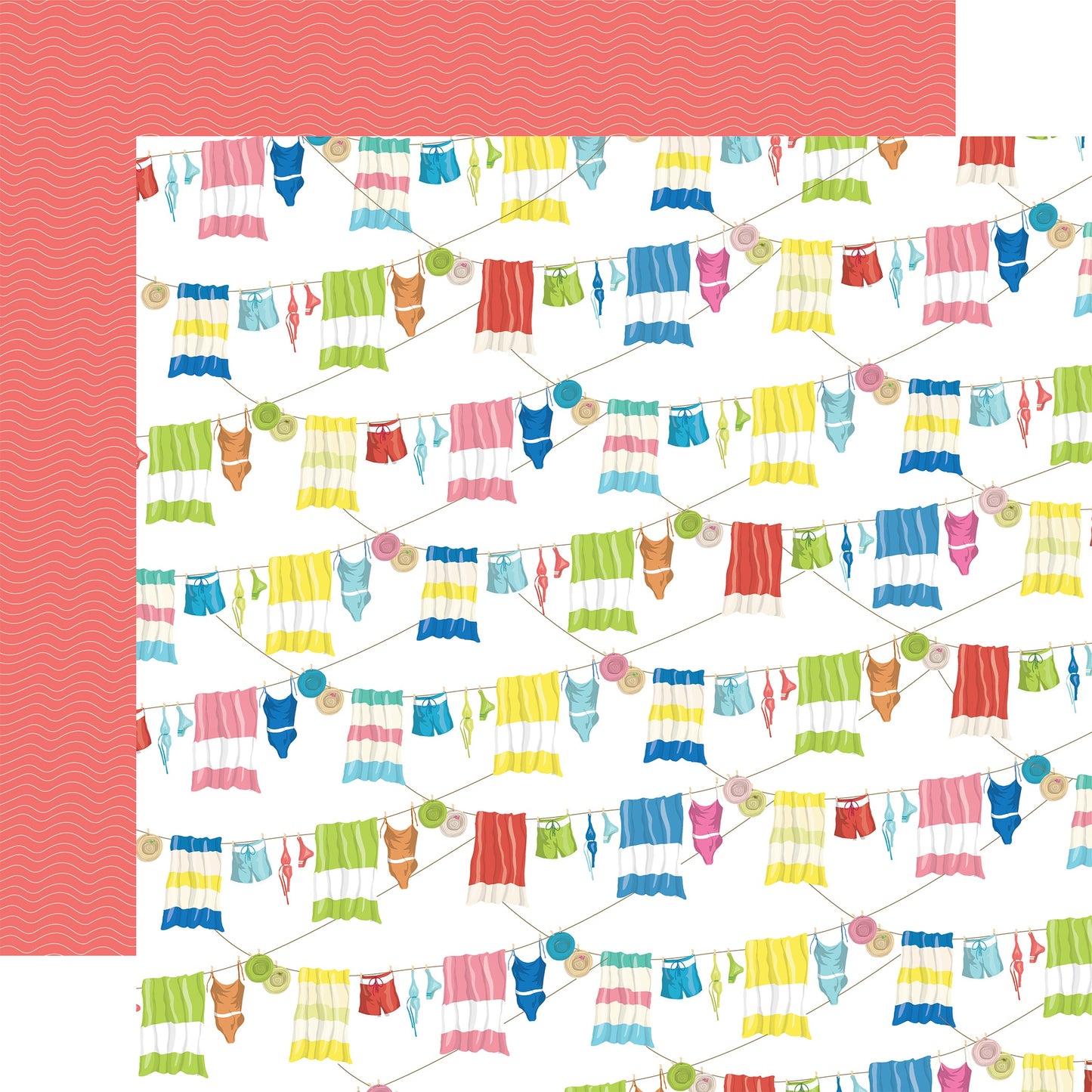 Beach Town Double-Sided Cardstock 12"X12"- Select Style