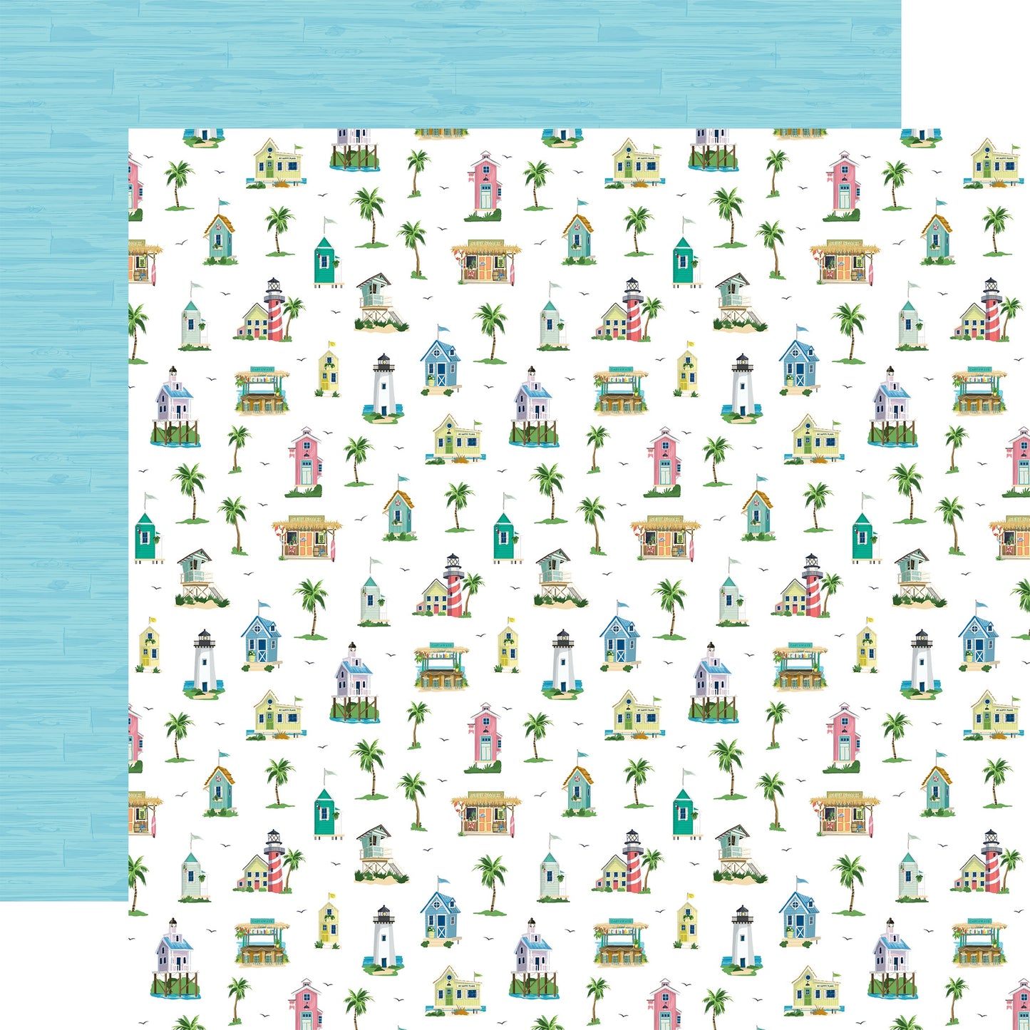 Beach Town Double-Sided Cardstock 12"X12"- Select Style