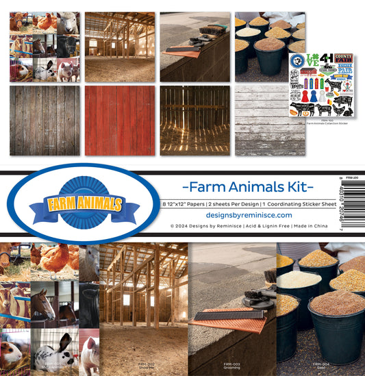 Reminisce Collection Kit 12"X12"-Farm Animal