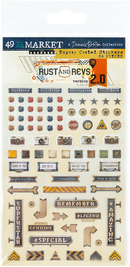 49 And Market Epoxy Stickers-Rust & Revs 2.0