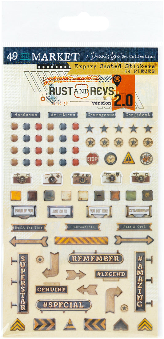 49 And Market Epoxy Stickers-Rust & Revs 2.0
