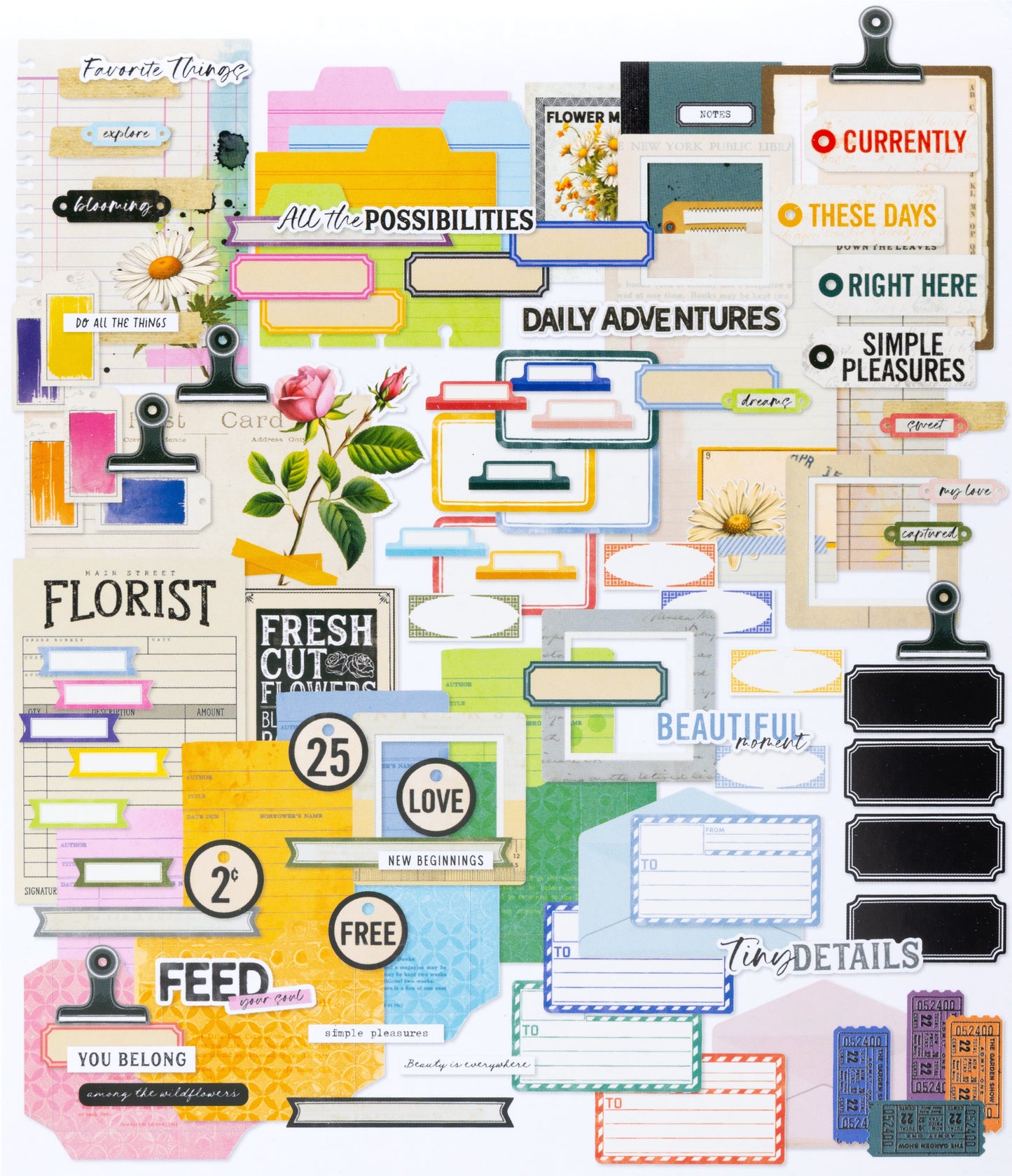 49 And Market Die-Cuts-Journaling, The Flower Emporium