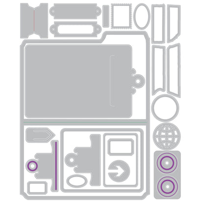 Sizzix Thinlits Die Set 24/Pkg by Tim Holtz-Vault Noteworthy