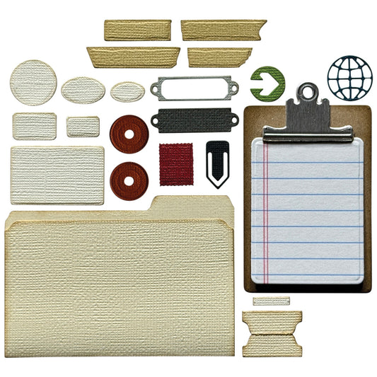 Sizzix Thinlits Die Set 24/Pkg by Tim Holtz-Vault Noteworthy
