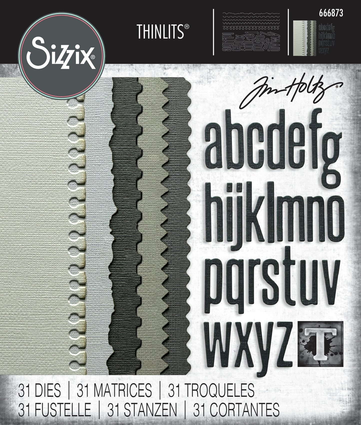 Sizzix Thinlits Die Set 24/Pkg by Tim Holtz-Vault Edges