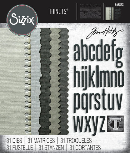 Sizzix Thinlits Die Set 24/Pkg by Tim Holtz-Vault Edges