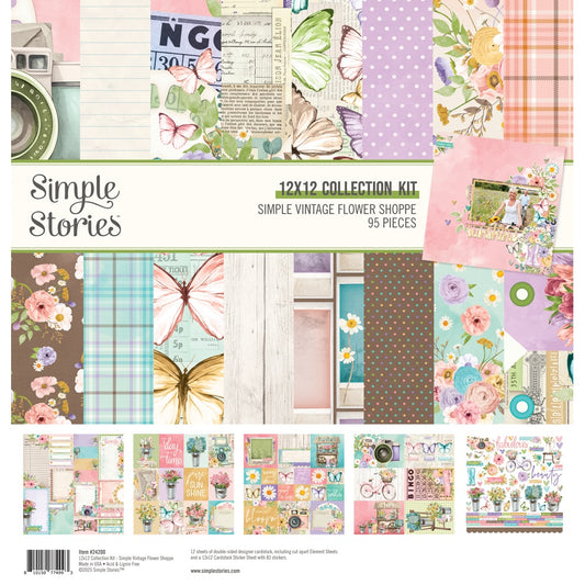 Simple Stories Collection Kit 12"X12"-Simple Vintage Flower Shoppe