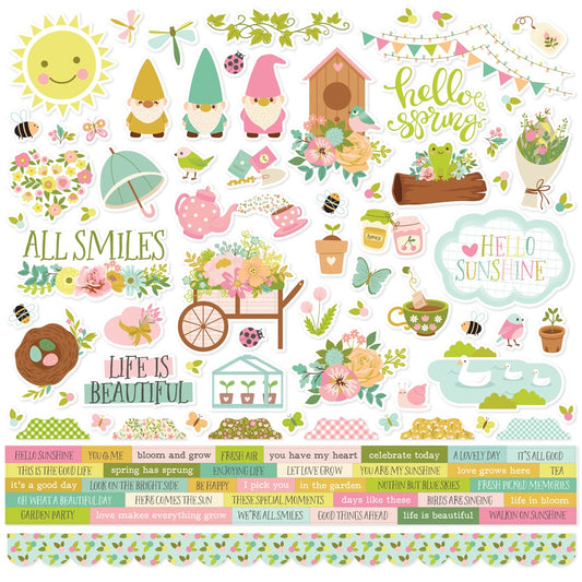 Tea Garden Cardstock Stickers-Tea Garden