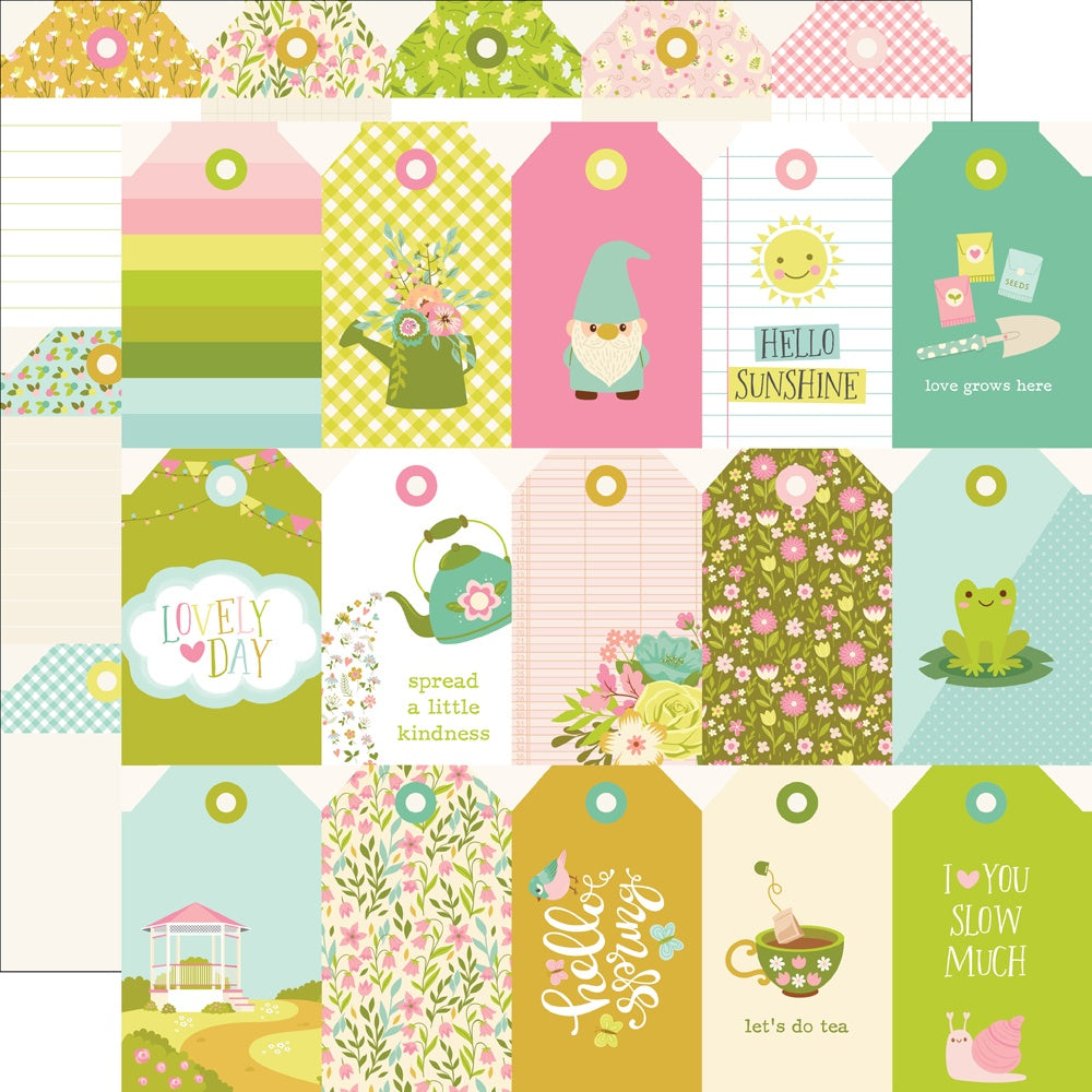 Tea Garden Double-Sided Cardstock 12"X12"-Select Style