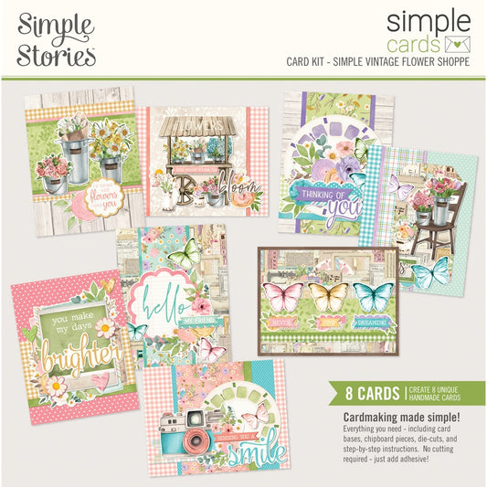 Simple Stories Simple Cards Card Kit-Simple Vintage Flower Shoppe