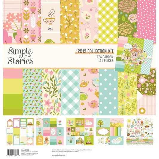 Simple Stories Collection Kit 12"X12"-Tea Garden