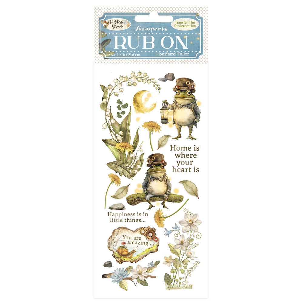 Stamperia Rub-On 4"X8.5"-Hidden Grove Mr Frog