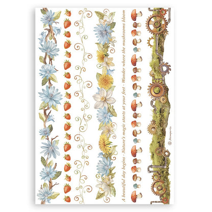 Stamperia A5 Washi Pad 8/Pkg-Hidden Grove