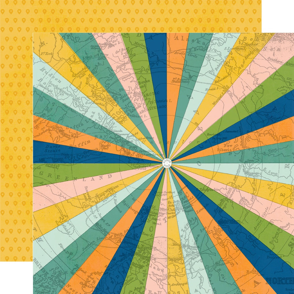 Simple Stories Happy Travels Double-Sided Cardstock 12"X12"