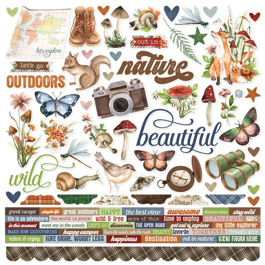 Simple Stories Cardstock Stickers 12"X12"-Simple Vintage Woodlands