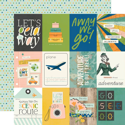 Simple Stories Happy Travels Double-Sided Cardstock 12"X12"