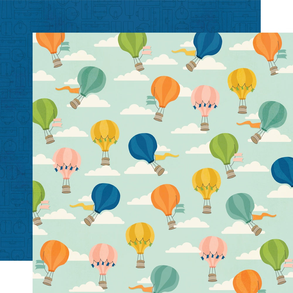 Simple Stories Happy Travels Double-Sided Cardstock 12"X12"