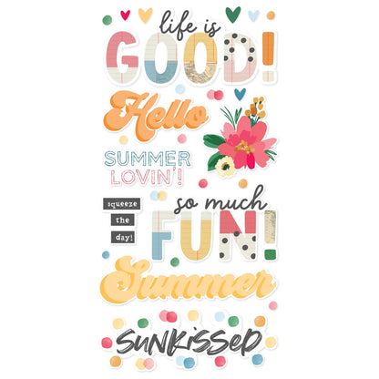 Sunny Days Foam Stickers-53/Pkg