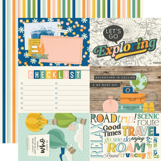 Simple Stories Happy Travels Double-Sided Cardstock 12"X12"