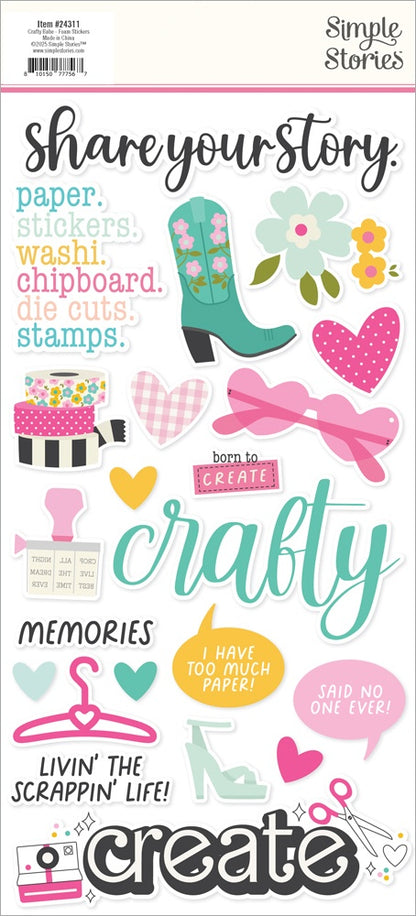 Crafty Baby Foam Stickers-38/Pkg