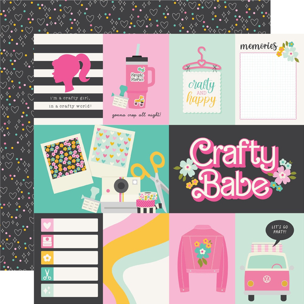 Simple Stories Crafty Babe Double-Sided Cardstock 12"X12"-