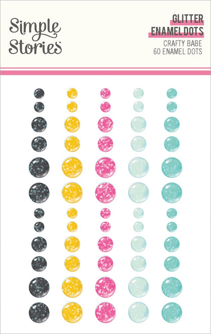 Crafty Babe Enamel Dots 60/Pkg-Crafty Babe