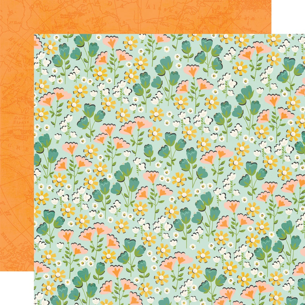 Simple Stories Happy Travels Double-Sided Cardstock 12"X12"