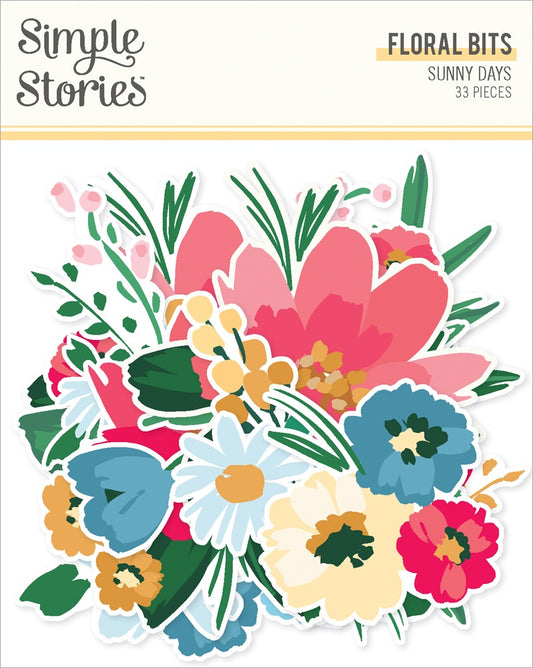 Sunny Days Bits & Pieces 33/Pkg-Floral