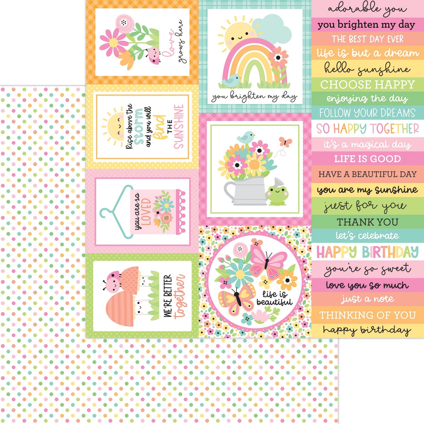 Butterfly Kisses Double-Sided Cardstock 12"X12"- Select Style