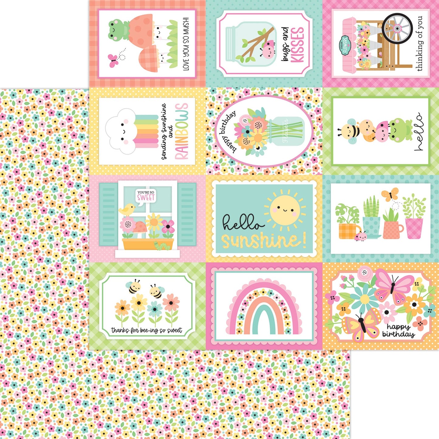 Butterfly Kisses Double-Sided Cardstock 12"X12"- Select Style