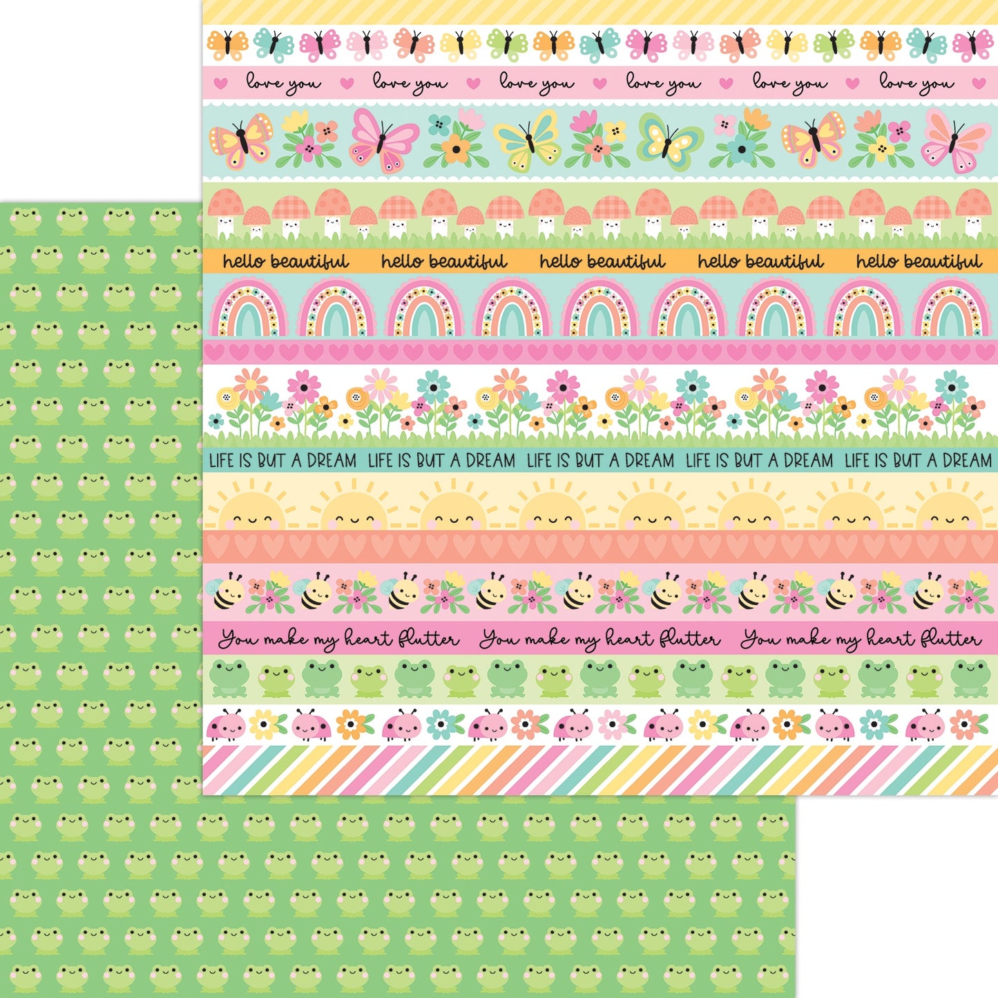 Butterfly Kisses Double-Sided Cardstock 12"X12"- Select Style