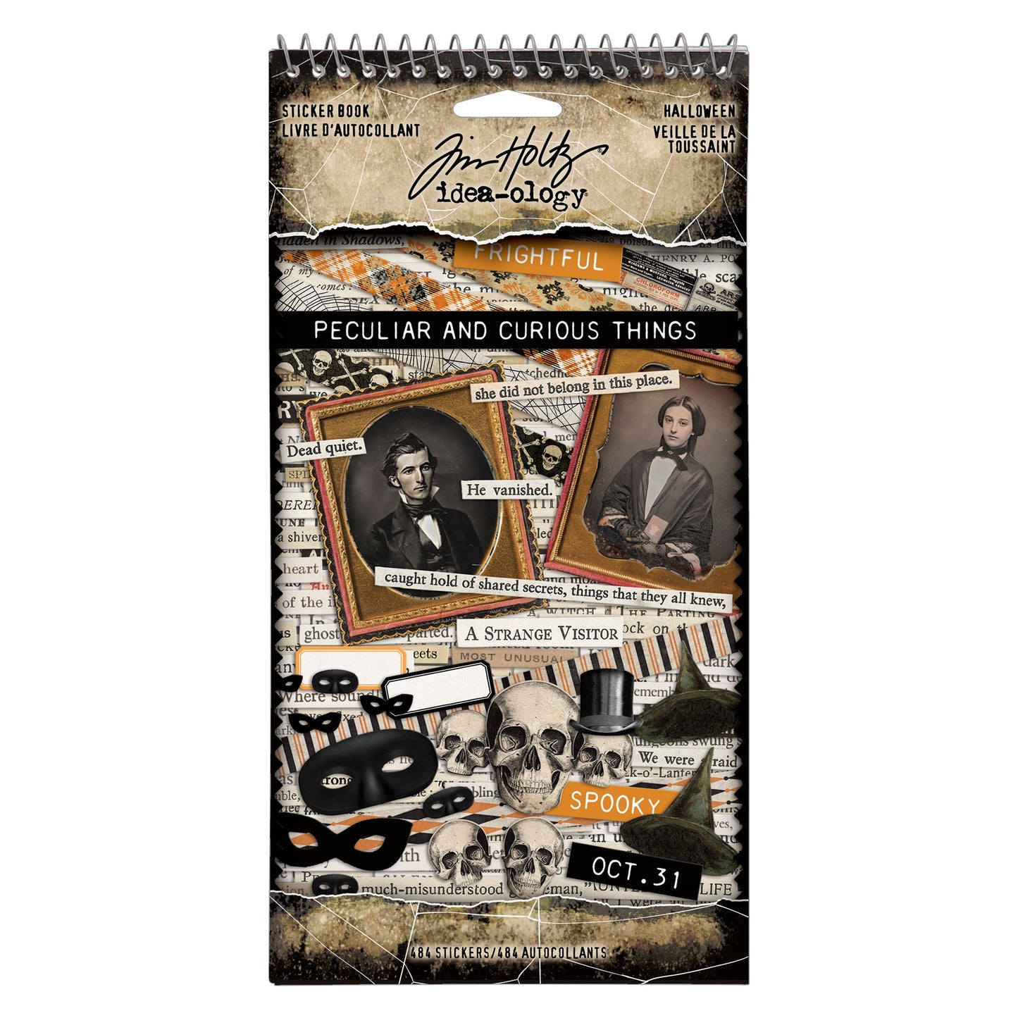 Idea-Ology Sticker Book 4.5"X8.75" 484/Pkg-Peculiar And Curious Things