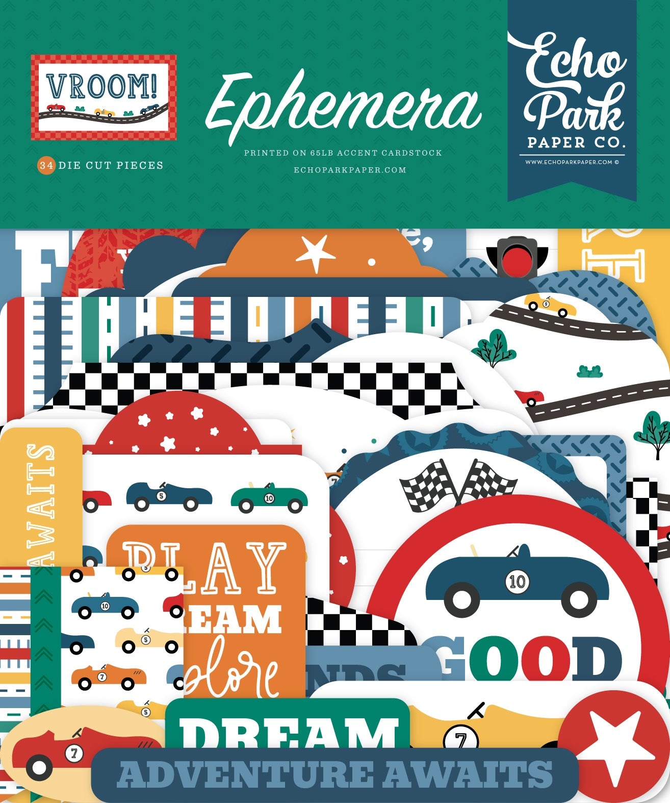 Echo Park Ephemera-Vroom!, Icons