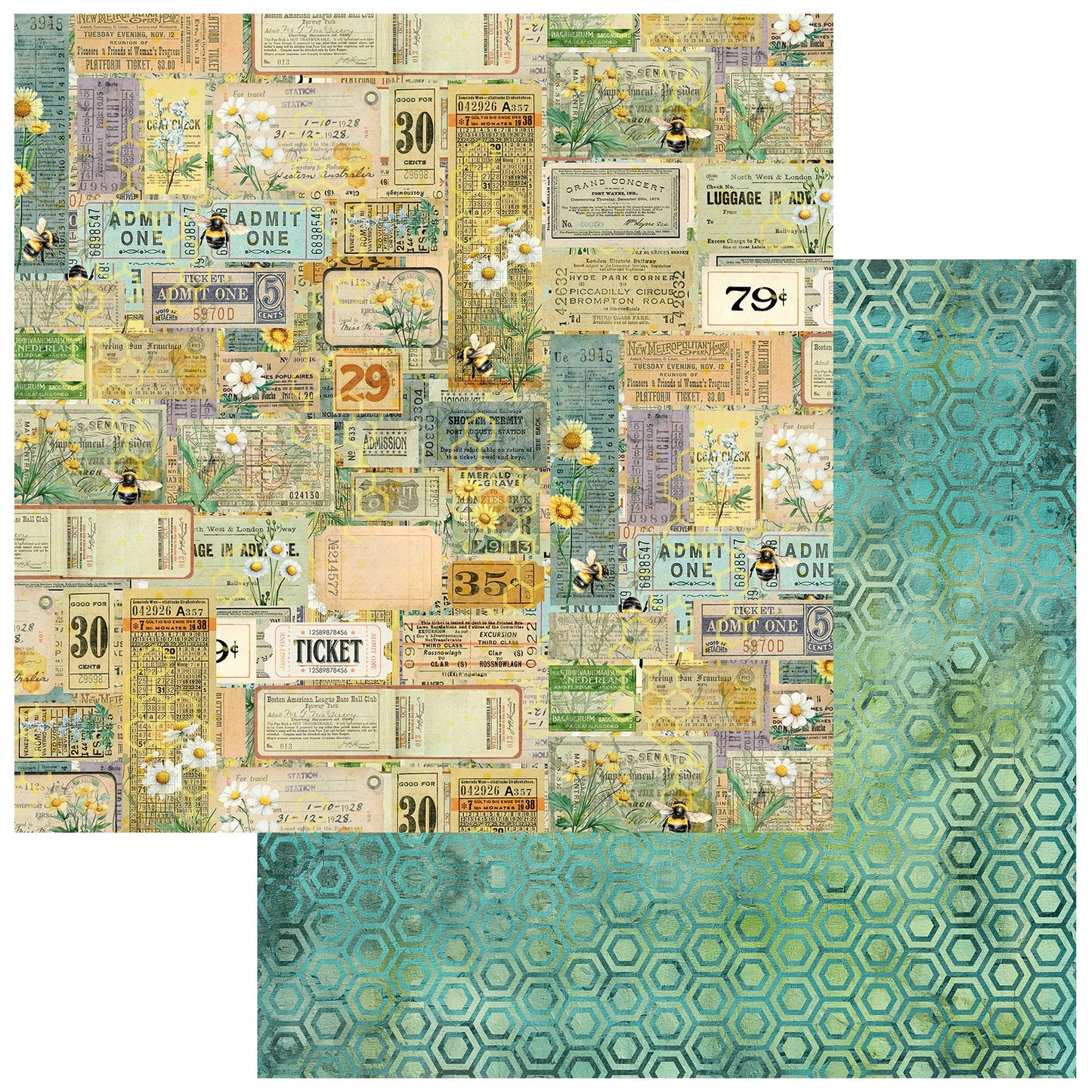 Botanical Buzz Double-Sided Cardstock 12"X12"-Select Style