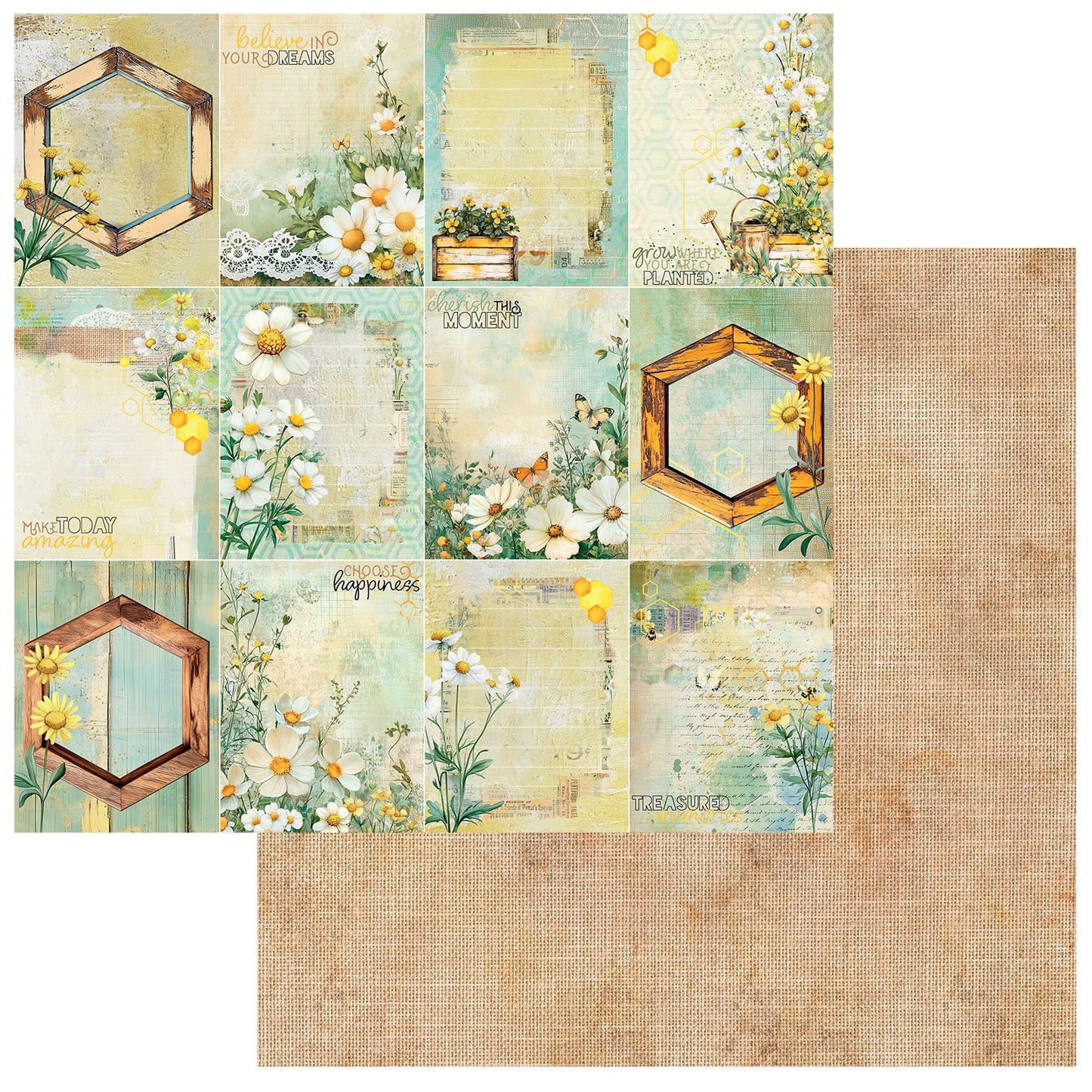 Botanical Buzz Double-Sided Cardstock 12"X12"-Select Style