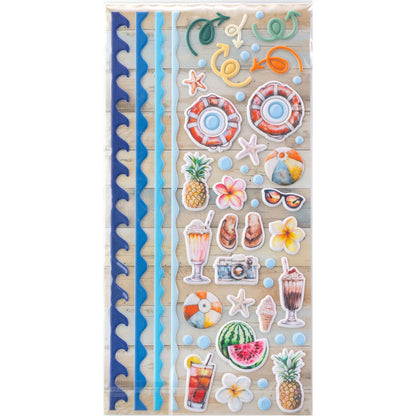 49 And Market Puffy Stickers-Beach Vibes